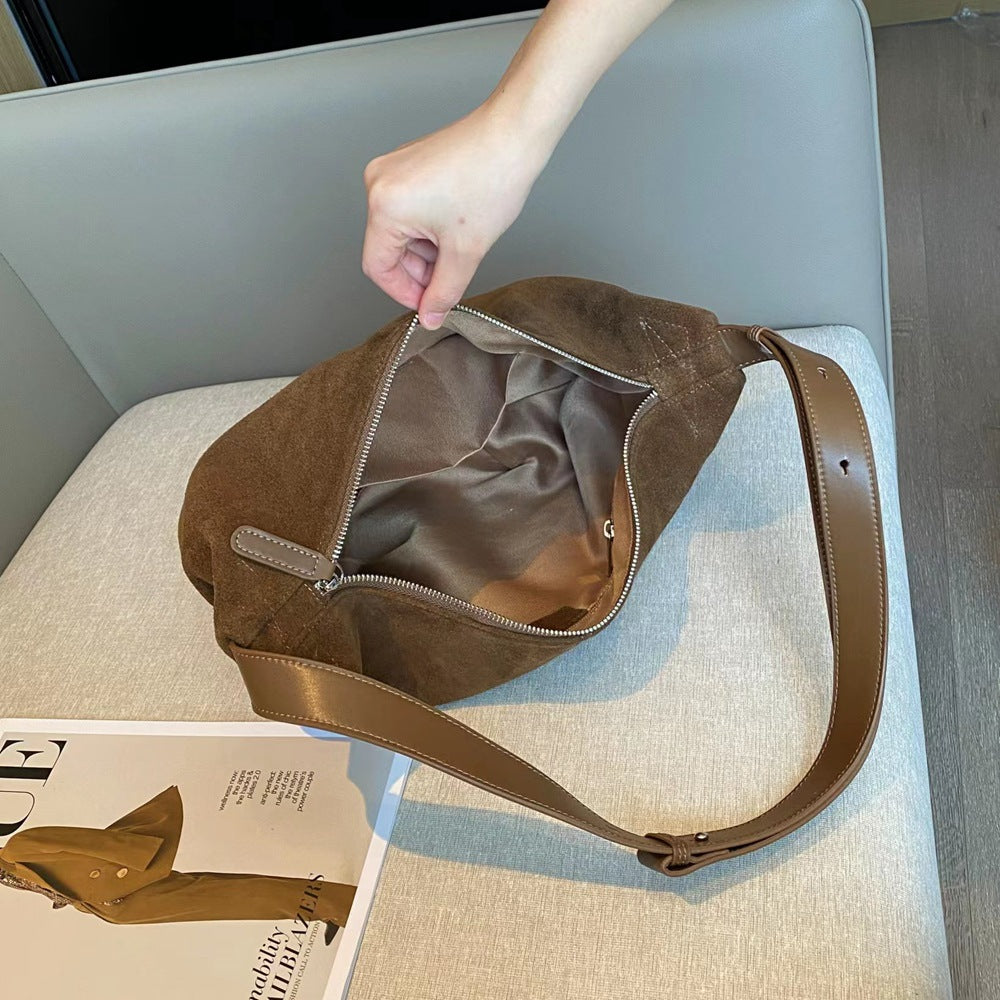 Women’s Elegant Matte Leather Crossbody Bag – Stylish Shoulder Purse