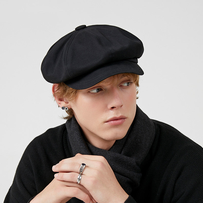 Retro Newsboy Cap – British Style Octagonal Painter Hat