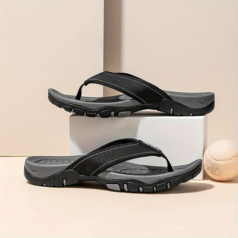 Vintage fashion men's plus size round toe casual outdoor slides