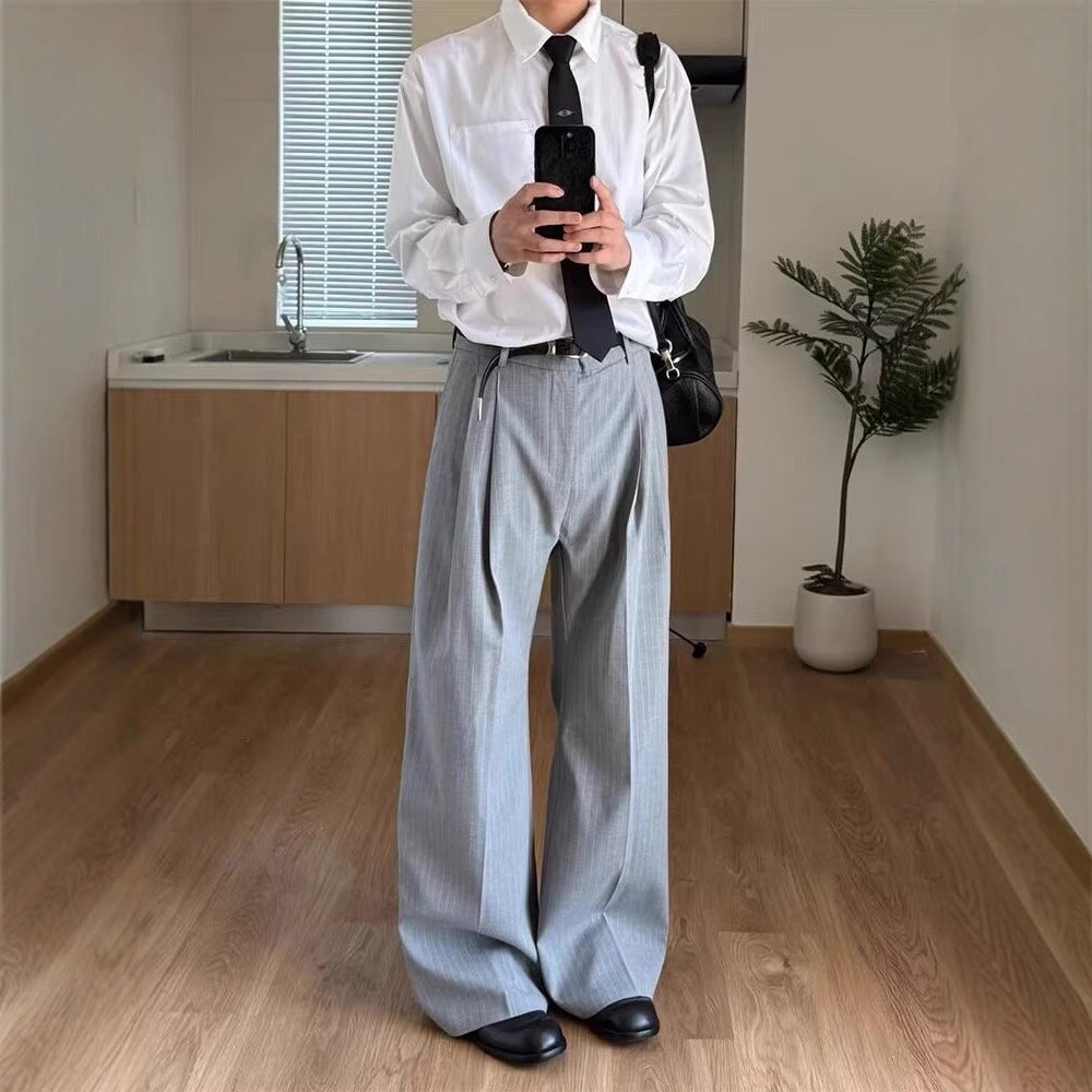 A-line Wide-leg Casual Pants With A Three-dimensional Cut