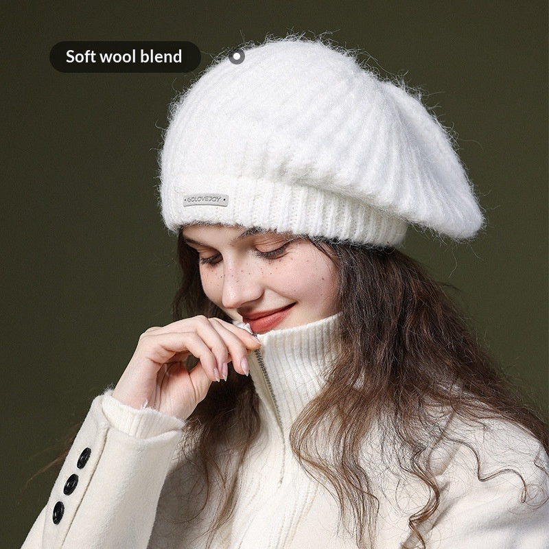 Womens Cozy Soft Wool Knit Beanie For Fall And Winter