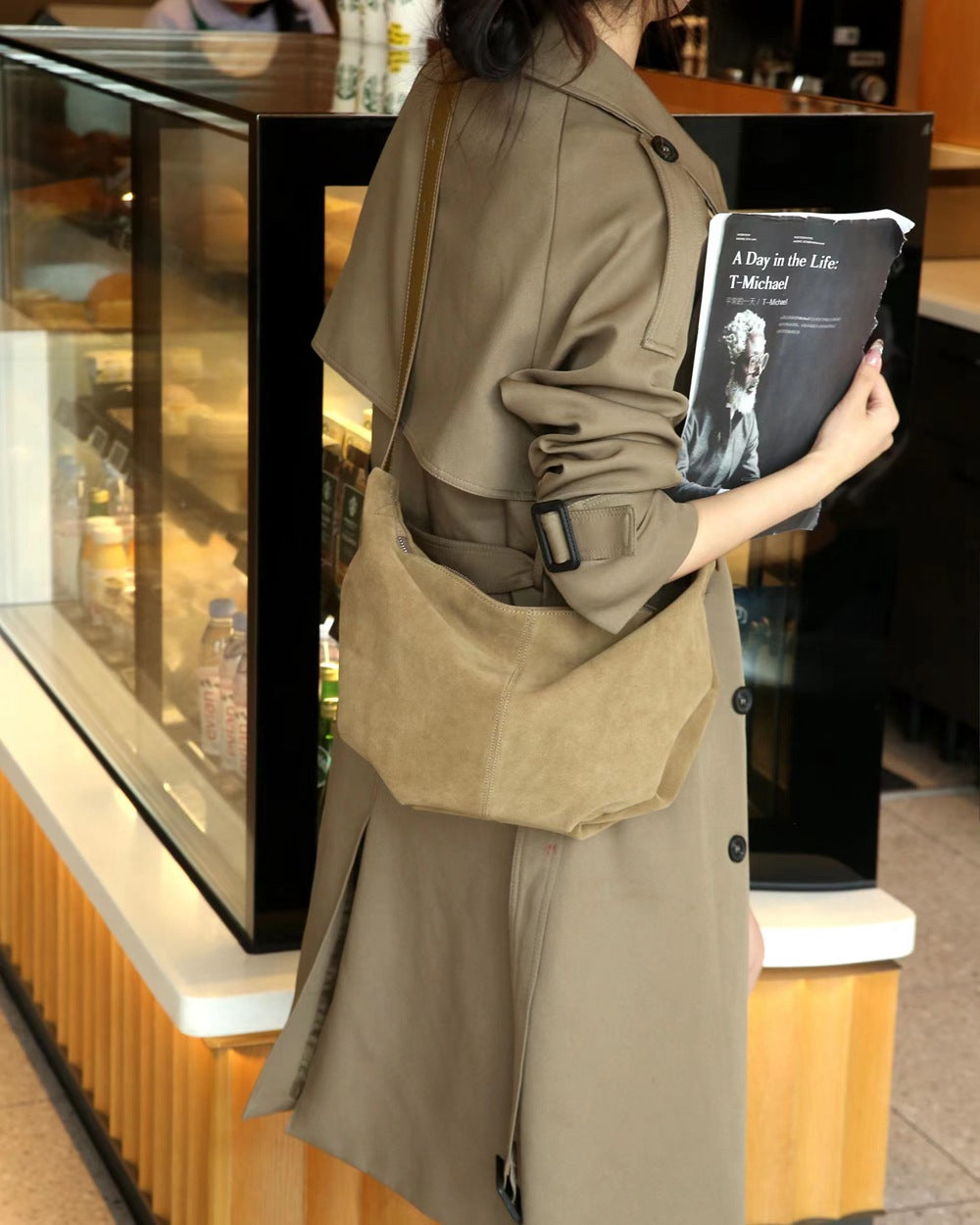 Women’s Elegant Matte Leather Crossbody Bag – Stylish Shoulder Purse