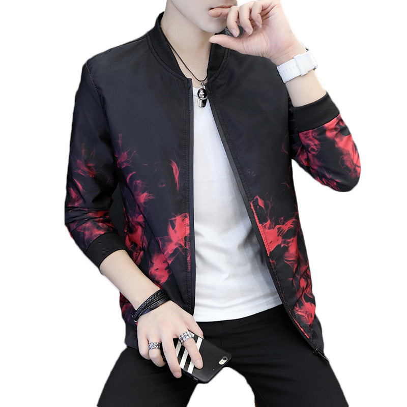 mens printed collar coat jacket stylish streetwear fashion jacket men casual outfit