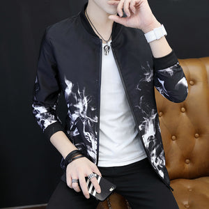 mens printed collar coat jacket stylish streetwear fashion jacket men casual outfit