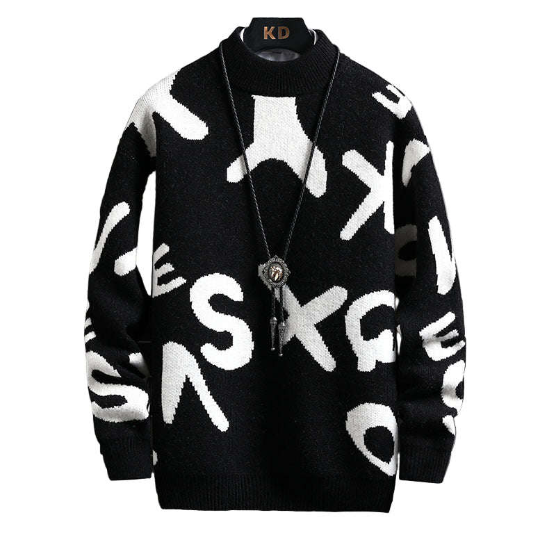 Men’s Fashion Half Turtleneck Sweater – Stylish Winter Knit