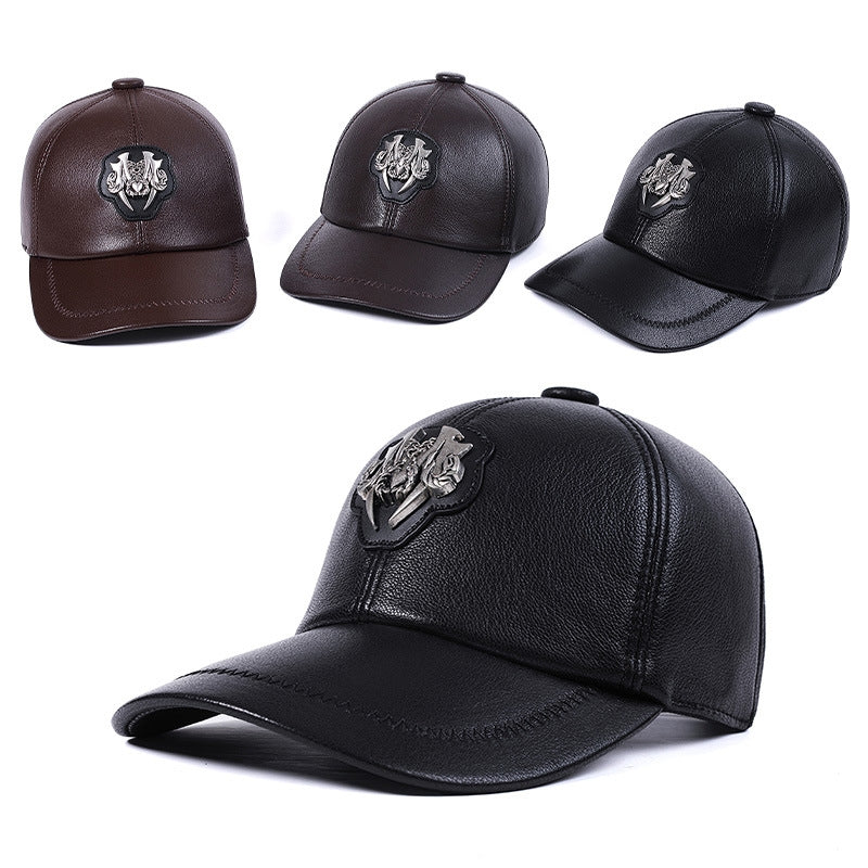 genuine-leather-peaked-cap-goat-skin-unisex