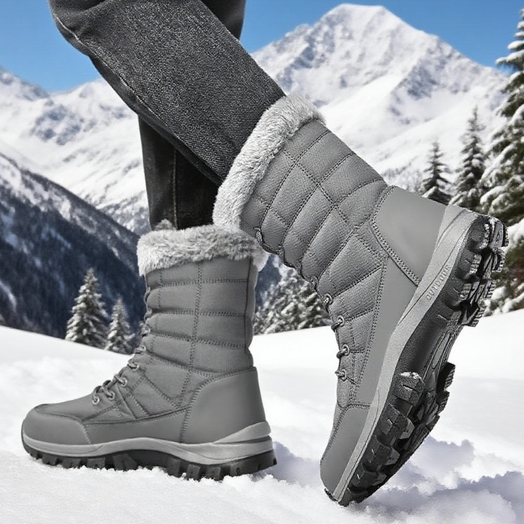 Mens Non-Slip Thickened Extra-Long-Pile Outdoor Sports Boots