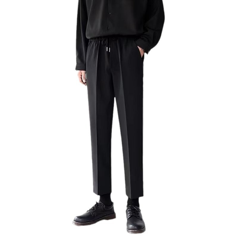 Men’s Anti-Wrinkle Stretch Straight-Leg Dress Pants – Business Casual Trousers