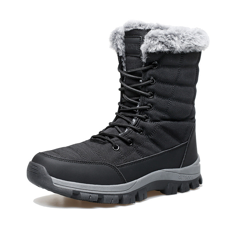 Mens Non-Slip Thickened Extra-Long-Pile Outdoor Sports Boots