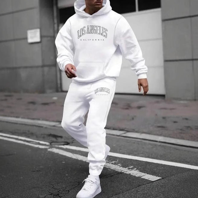 Men’s Los Angeles Hoodie Tracksuit – Casual Streetwear Sweatshirt & Jogger Set