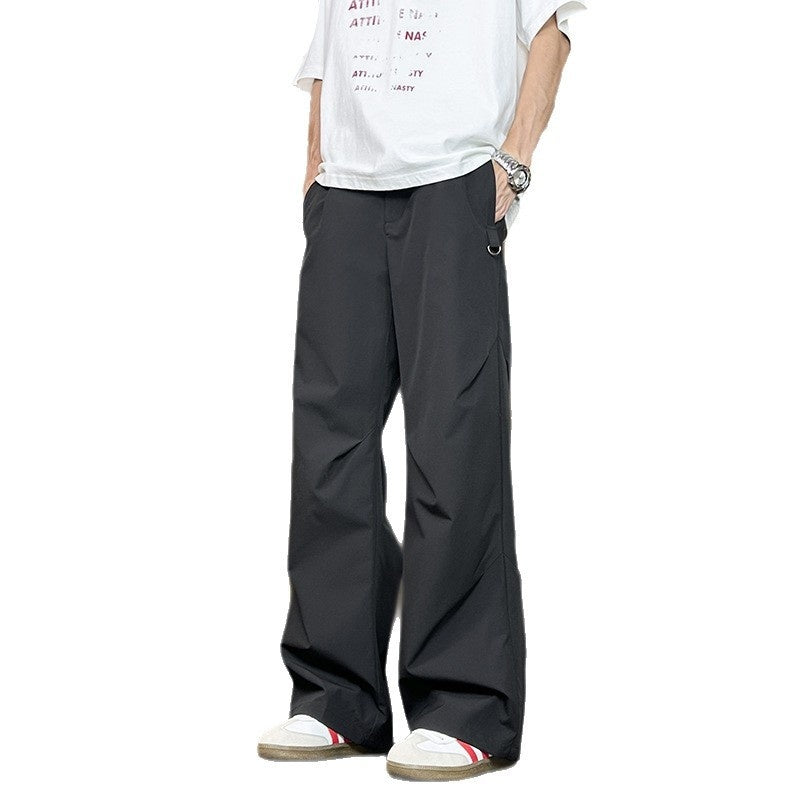 Large-size Straight-leg Casual Trousers For Fall