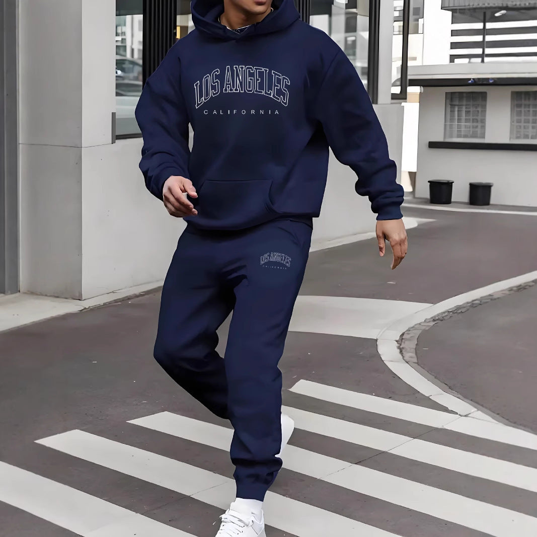 Men’s Los Angeles Hoodie Tracksuit – Casual Streetwear Sweatshirt & Jogger Set