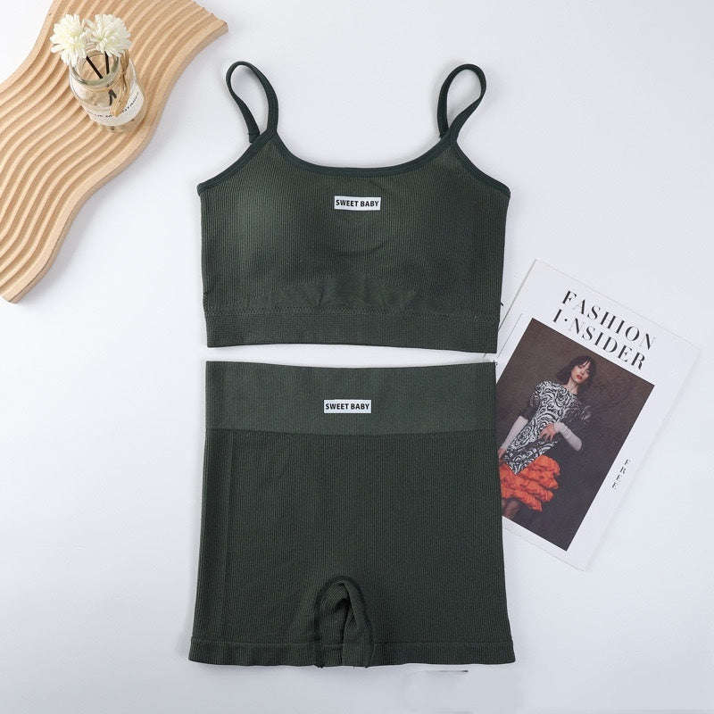 New High Waist Peach Yoga Suit Women PLAYAAS CULTURE 