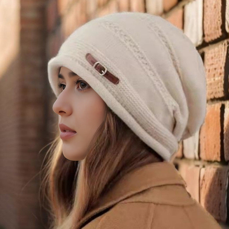 Womens Knitted Wool Hat For Fall And Winter