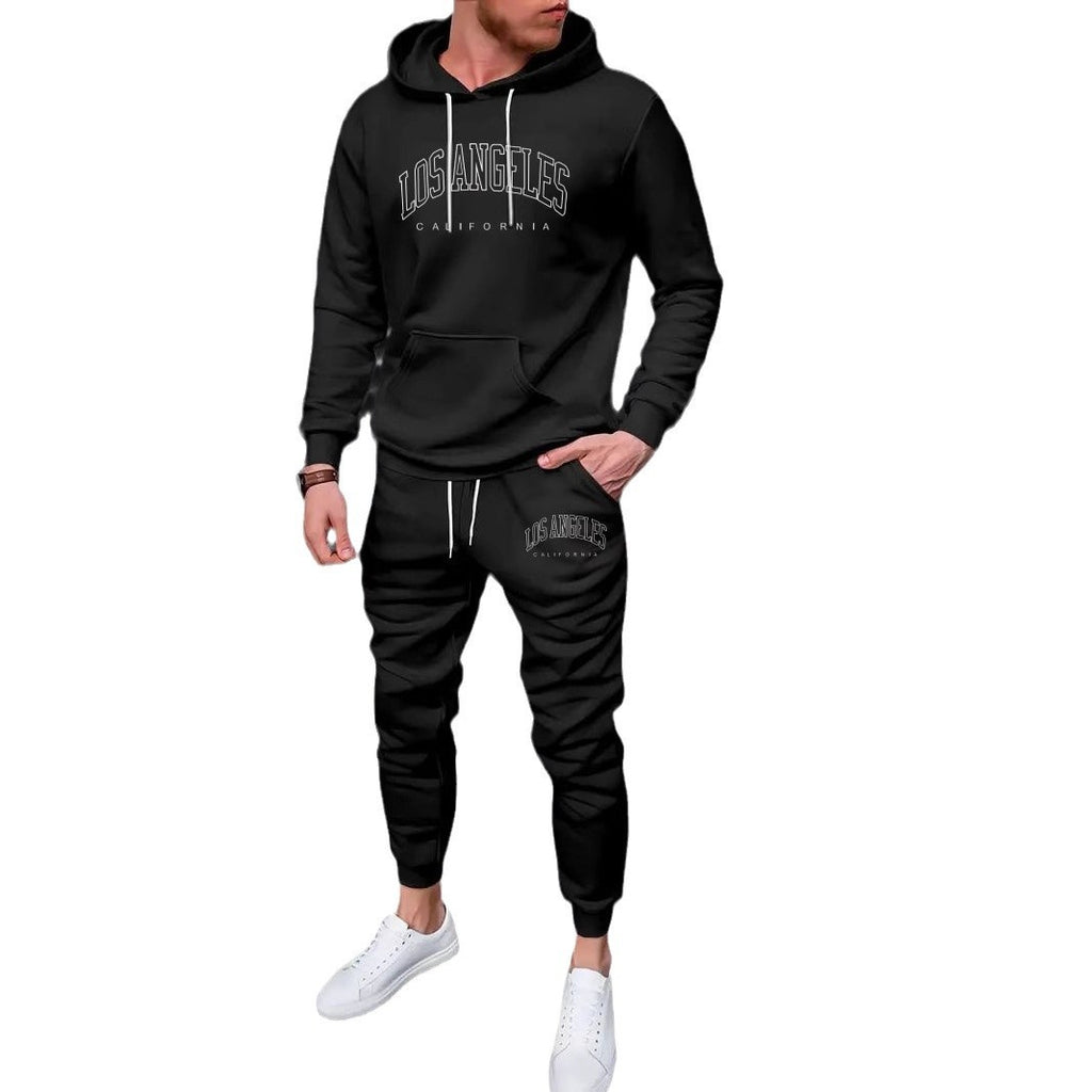 Men’s Los Angeles Hoodie Tracksuit – Casual Streetwear Sweatshirt & Jogger Set