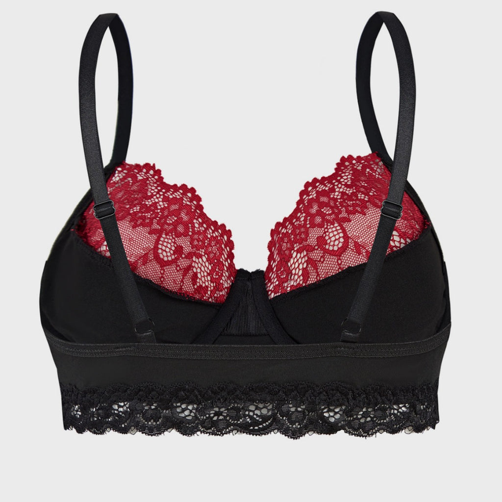 Women's Skull Print Contrast Color Fashion Bra – Stylish Sports Bra