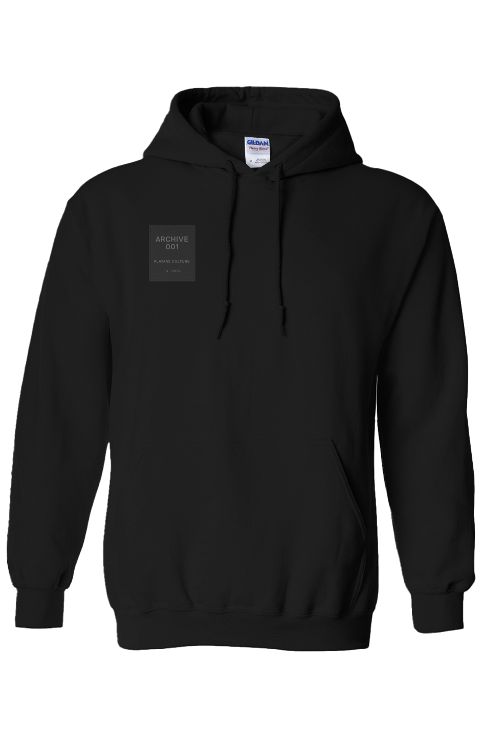 ARCHIVE 001 heavyweight oversized hoodie with minimalist design, no exterior branding, premium 550 GSM fleece construction.