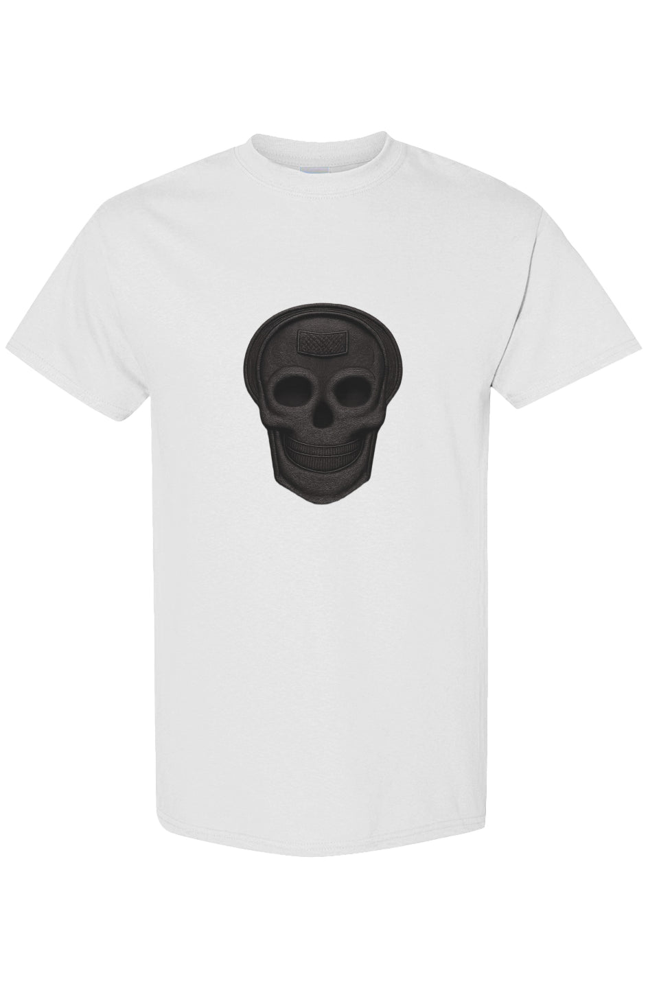 Luxury streetwear T-shirt featuring skull front graphic and dripped cross back design. PLAYAAS CULTURE® delivers bold symbolism, premium fit, and Blackpresure-driven identity.