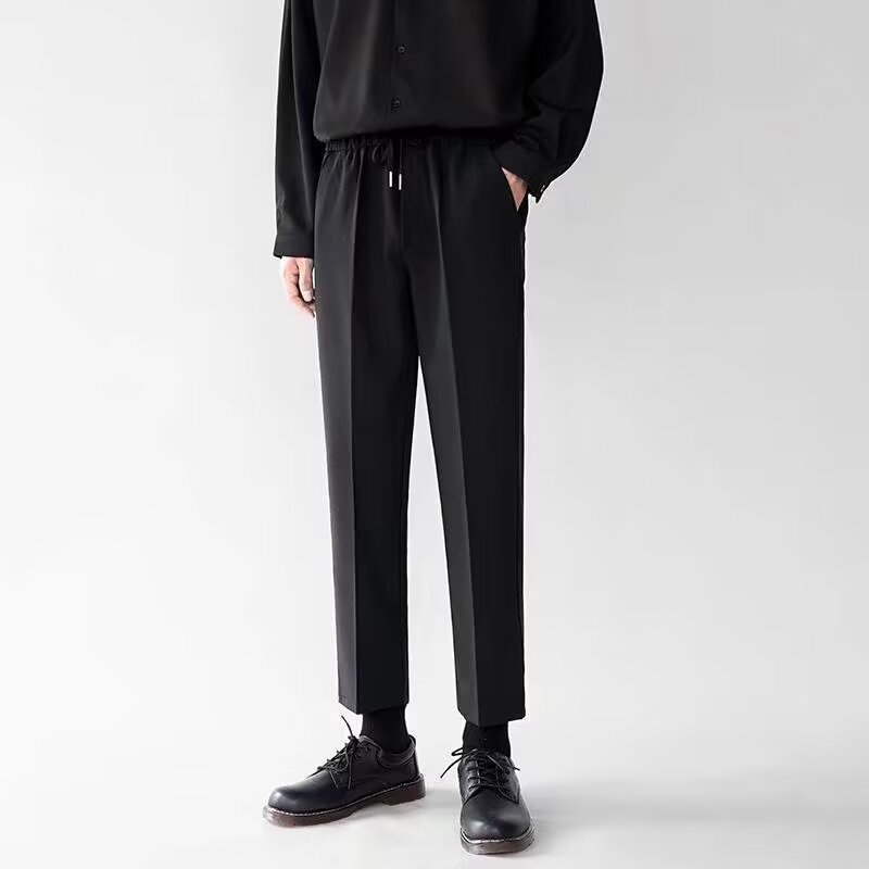 Men’s Anti-Wrinkle Stretch Straight-Leg Dress Pants – Business Casual Trousers