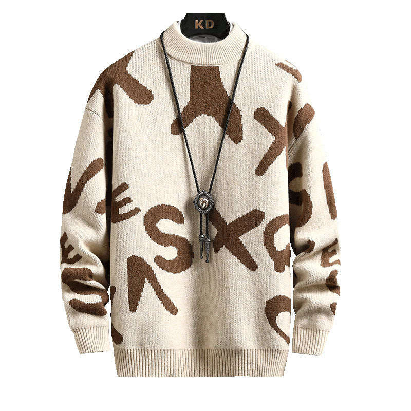 Men’s Fashion Half Turtleneck Sweater – Stylish Winter Knit