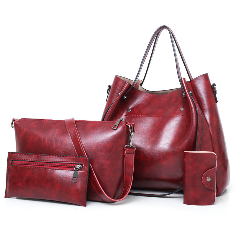 Womens New Retro Four-Piece Set Of Mother-and-Child Bags