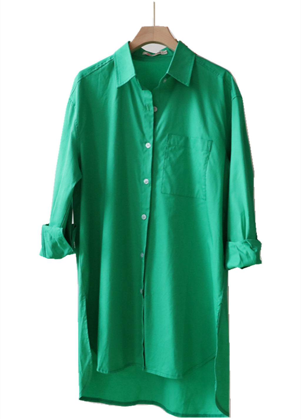 Spring Women's Long Sleeve Shirt Dress – Elegant Button Down Casual Chic Dress