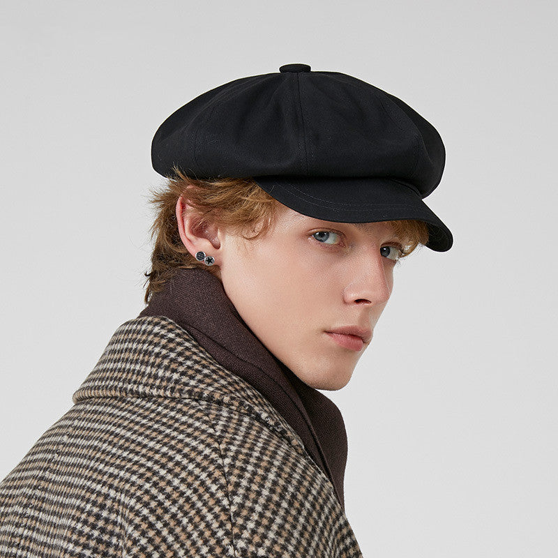 Retro Newsboy Cap – British Style Octagonal Painter Hat
