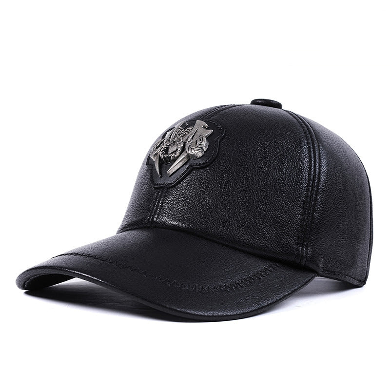 genuine-leather-peaked-cap-goat-skin-unisex