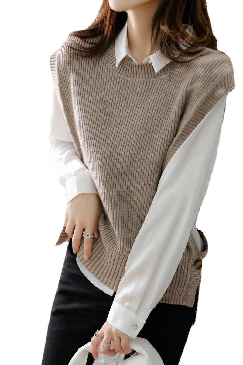 womens-knitted-crew-neck-vest-loose-fit-waistcoat