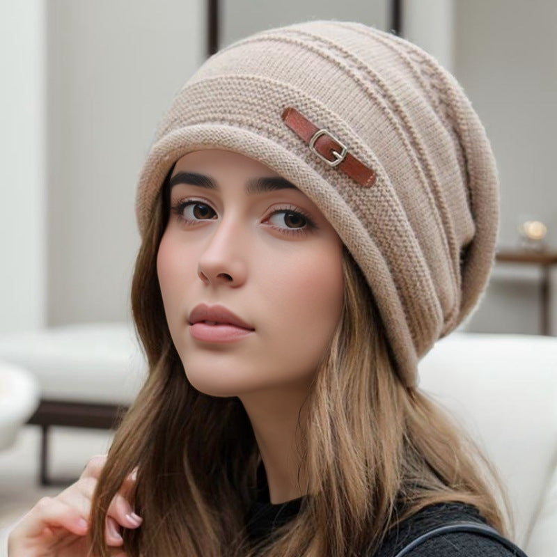 Womens Knitted Wool Hat For Fall And Winter