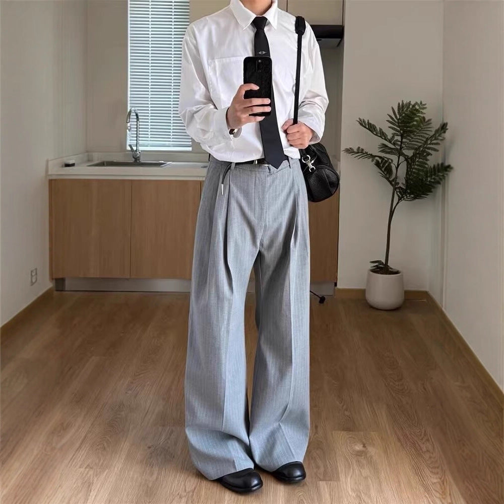 A-line Wide-leg Casual Pants With A Three-dimensional Cut