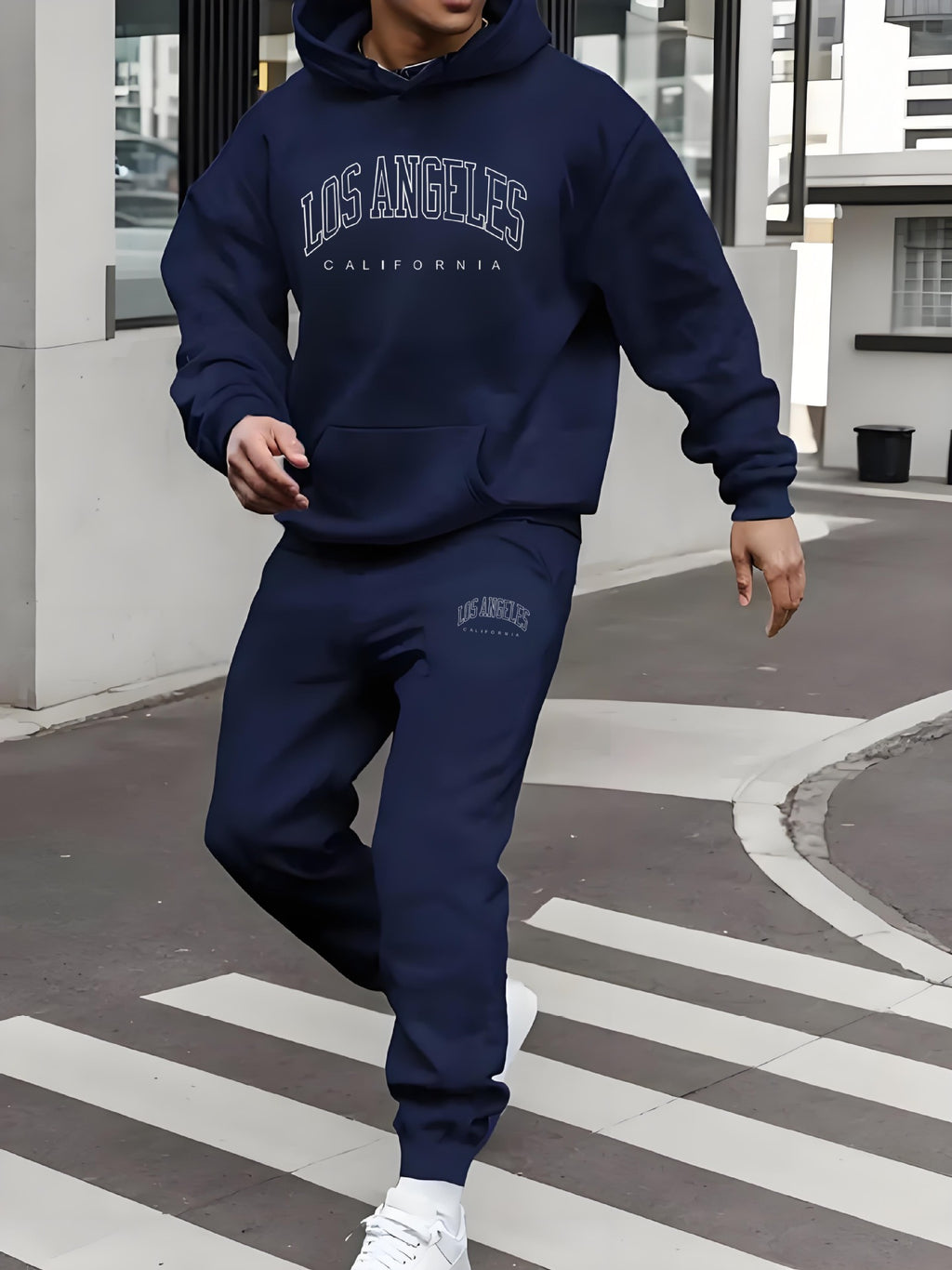 Men’s Los Angeles Hoodie Tracksuit – Casual Streetwear Sweatshirt & Jogger Set