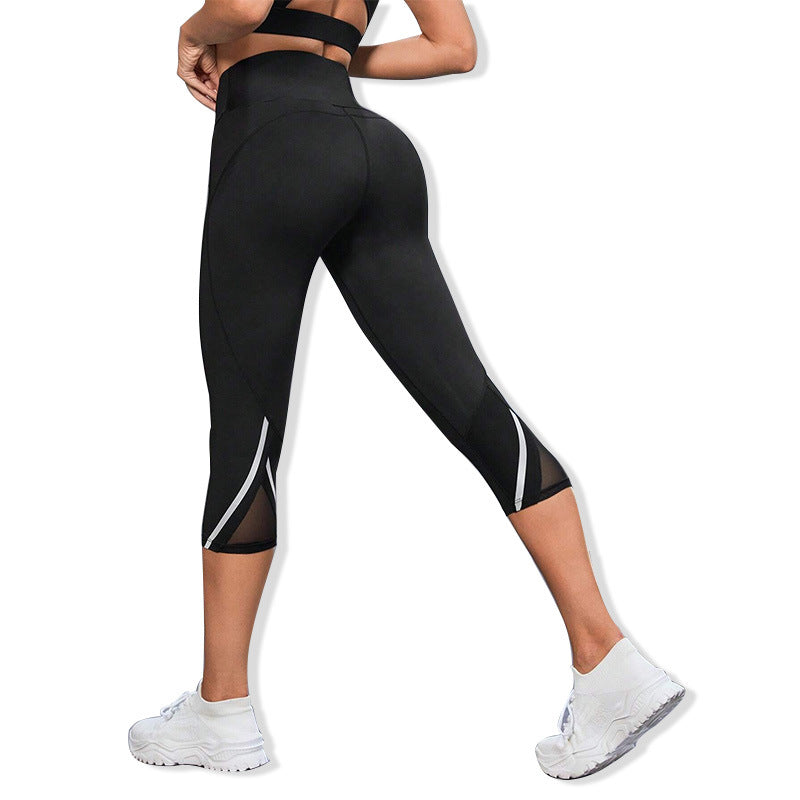 Peach-Butt Sheer-Look Fitness Leggings