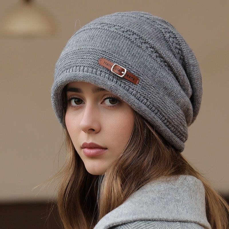 Womens Knitted Wool Hat For Fall And Winter