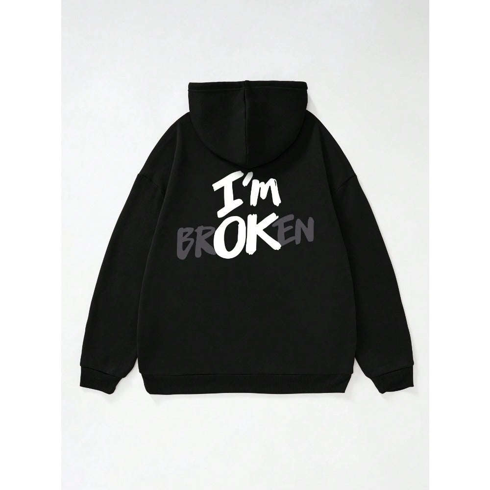 "I’m OK" Graphic Hoodie – European Size | Men’s Hip Hop Streetwear Pullover PLAYAAS CULTURE 