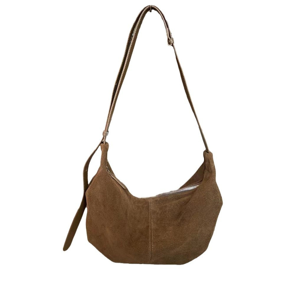 Women’s Elegant Matte Leather Crossbody Bag – Stylish Shoulder Purse