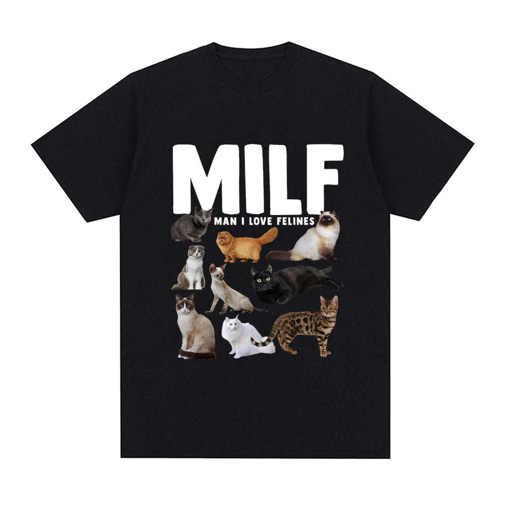 Pawsitively Hilarious – Funny Cat Lover Graphic T-Shirt for Meowgical Humans PLAYAAS CULTURE 