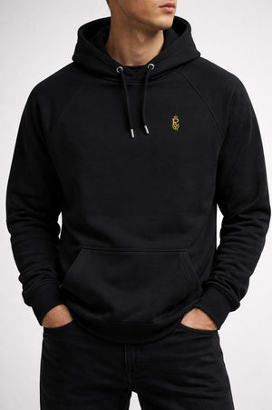 unisex raglan hoodie featuring large skull and flame graphic on back