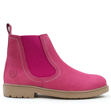 Toddy Short Boot in raspberry with non-slip sole and cushioned footbed