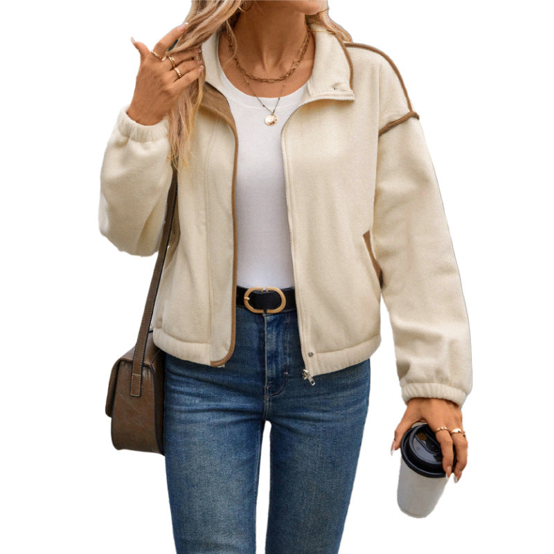 Contrast Trim Cardigan Jacket for Women – Chic Fashion Knit Jacket