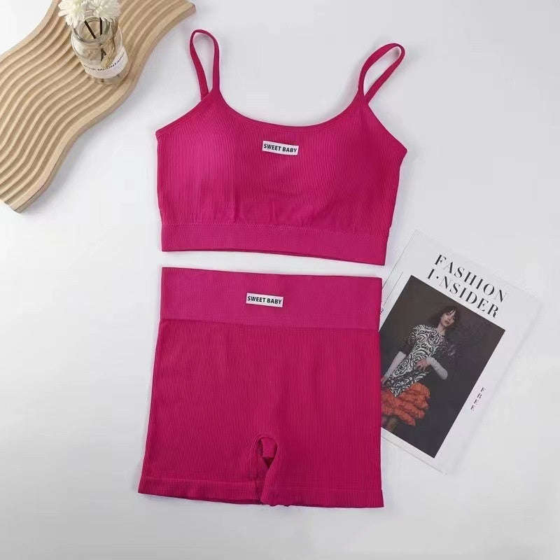 New High Waist Peach Yoga Suit Women PLAYAAS CULTURE 