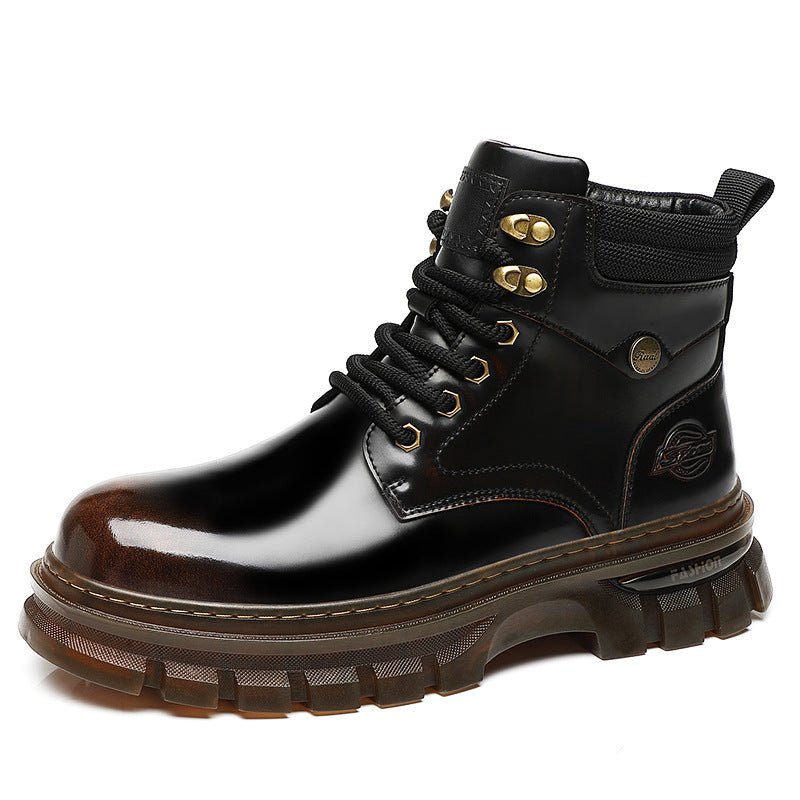 Fleece-lined Warm Cotton British Style Platform Boots