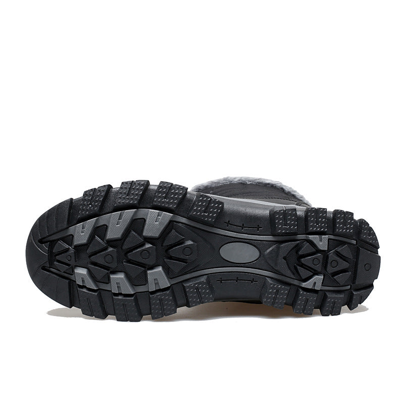 Mens Non-Slip Thickened Extra-Long-Pile Outdoor Sports Boots