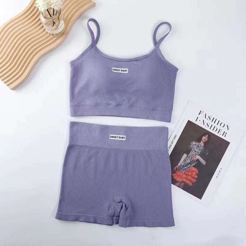 New High Waist Peach Yoga Suit Women PLAYAAS CULTURE 