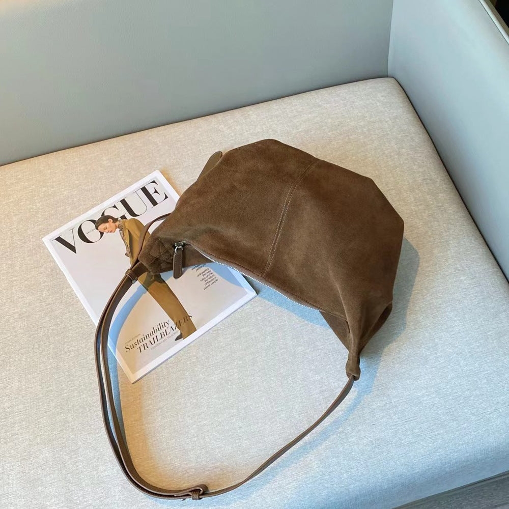 Women’s Elegant Matte Leather Crossbody Bag – Stylish Shoulder Purse