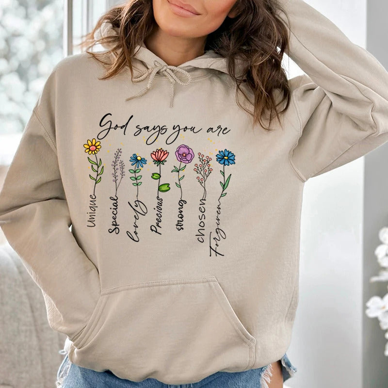 Fashion Funny Flower God Says You Are Unique Special Print
