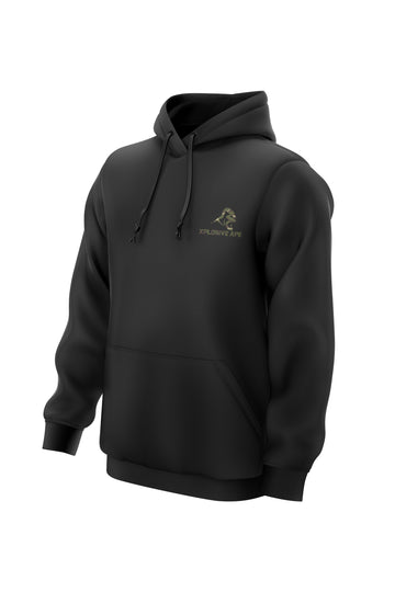 Essential Camo String Hoodie - Black