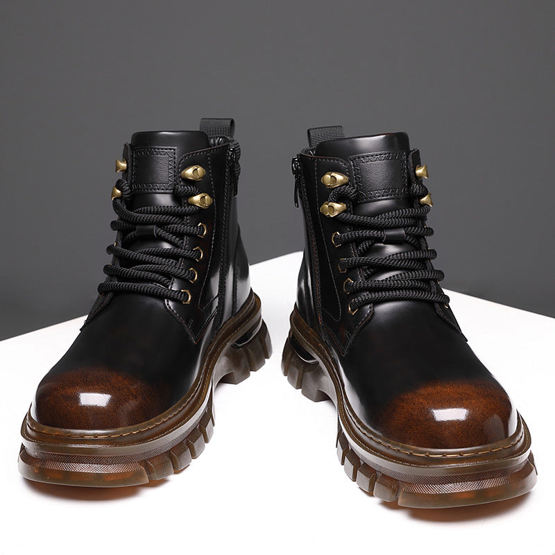 Fleece-lined Warm Cotton British Style Platform Boots