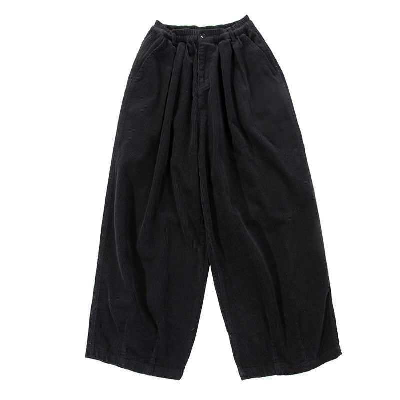 Men’s Retro Corduroy Cargo Pants – Wide Leg Autumn Winter Trousers