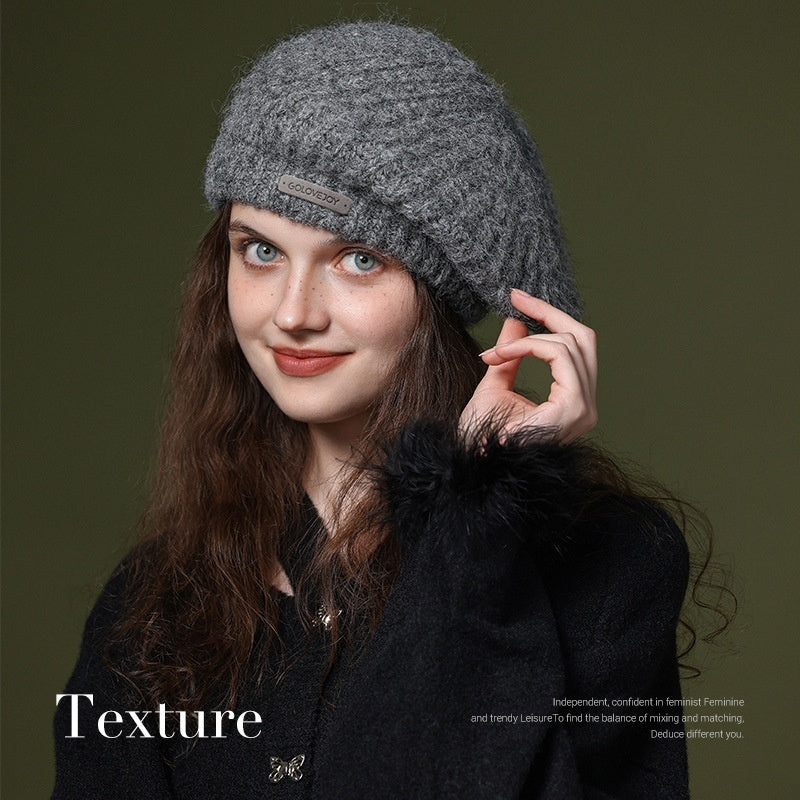 Womens Cozy Soft Wool Knit Beanie For Fall And Winter